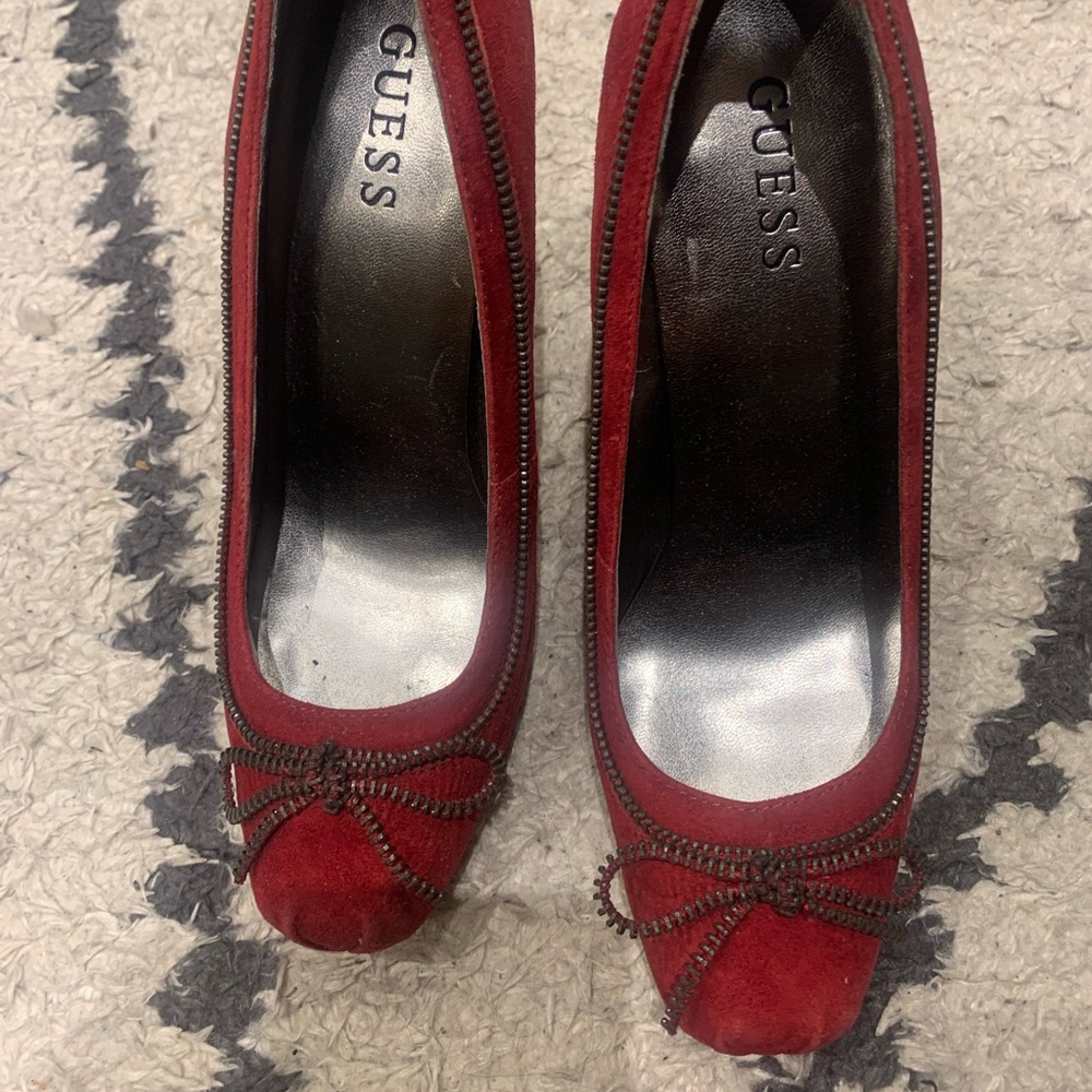 Red Guess Heels